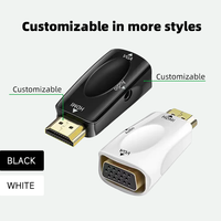 WISTAR Mini TV HD 1080P sans alimentation externe vers VGA avec adaptateur audio 3,5 mm pour ordinateur portable PC