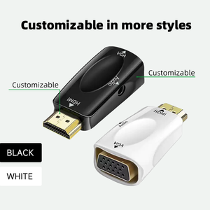 WISTAR Mini TV HD 1080P sans alimentation externe vers <span class=keywords><strong>VGA</strong></span> avec adaptateur <span class=keywords><strong>audio</strong></span> 3,5 mm pour ordinateur portable PC - Product Image 2