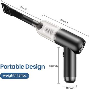 Aspirateur portable sans fil haute puissance 12V pour voiture, mini, pratique, USB, pour nettoyage humide et sec - Product Image 4