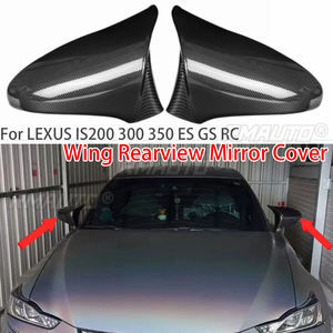 Un Par de Cubiertas para Retrovisores Estilo M Horn de Fibra de Carbono Negro Brillante para LEXUS IS200 300 350 ES GS RC - Product Image 1