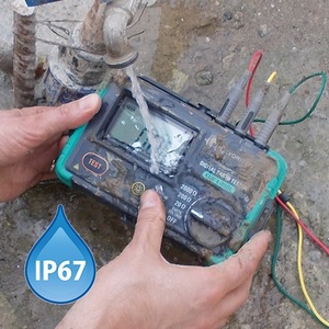 Testeur de terre numérique Kyoritsu Kew4105DL, neuf, original, IP67, résistant à la poussière et à l'eau, robuste, plage de résistance 0,01-2000 ohms - Product Image 6