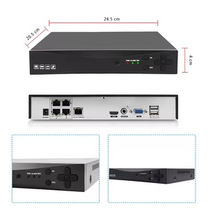 Sistema de Câmeras de Segurança CCTV IP 4K Tuya 4CH 8CH 16CH <span class=keywords><strong>NVR</strong></span> com Detecção Facial por IA, Detecção de Movimento e Saída VGA - Product Image 3