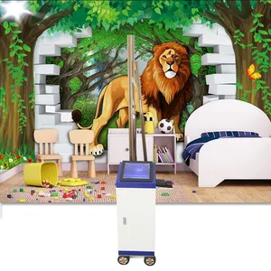 Digital Photo UV imprimante Wall Printer Vertical machine Direct to multi color 3D effect painting on Ceramic Tile Glass Wood