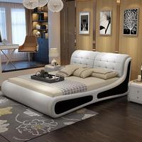 Mobilier de salon moderne rangement multifonctionnel 2.0m lit double king chambre à coucher cadre de lit combiné