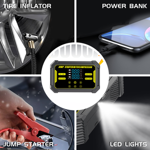 Avviatore d'Emergenza per Auto 4-in-1 Multifunzione con Gonfiatore Pneumatici e Power Bank, <span class=keywords><strong>Dispositivo</strong></span> <span class=keywords><strong>di</strong></span> Emergenza per Auto - Product Image 6