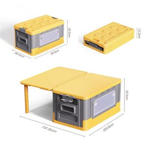Cajas de Almacenamiento de Juguetes Multifuncionales Creativas, Contenedores para Niños, Diseño Plegable y Móvil con Tapa y Ruedas - Product Image 1