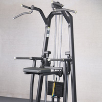 Estación de Dominadas y Flexiones Comercial de Acero con Contrapeso de 80 kg para Entrenamiento de la Parte Superior del Cuerpo EM FITNESS