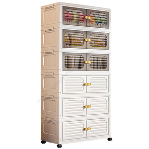 Contenedores Apilables Proins al por Mayor con Tapa y Puerta, Plegables, para Juguetes, Ropa, Organizador de Plástico con Ruedas - Product Image 4