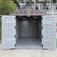 Abri de jardin moderne en plastique pour outils, conteneur de rangement extérieur, abri de voiture étanche