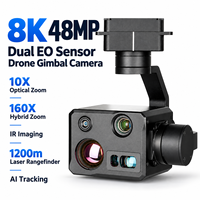 Kamera UAV 8K 48MP dengan Gimbal Payload, Dual EO IR, Zoom Optik 10X, Zoom Hibrida 160X, Pelacakan AI, dan Pengukur Jarak Laser