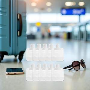 Sacs d'emballage de liquides portables transparents personnalisés, nouveaux sachets compressibles vides rechargeables de format voyage, pochettes de voyage transparentes de qualité supérieure - Product Image 5