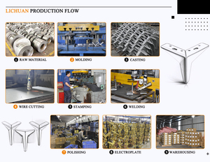 Patas de sofá de Metal plateado negro de 7 pulgadas, patas de sofá de cama de hierro fundido, 4 Uds., sillón reclinable eléctrico de Metal, reposacabezas ajustable, patas de tela, sofá - Product Image 5