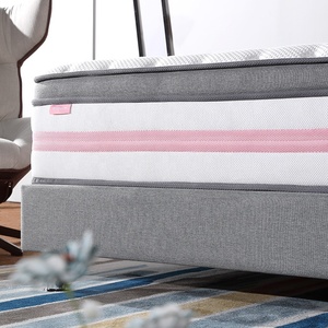 tela de color <span class=keywords><strong>rosa</strong></span> y blanco star hotel de bolsillo de primavera regular de la cubierta de espuma colchón de la cama - Product Image 3