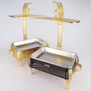 Calentador de Buffet de Lujo con Baño de Oro, Contenedor para Calentar Alimentos, Olla Caliente, Olla para Alcohol, Calentador de Buffet de 5L, Acero Inoxidable, Hierro, 6 - Product Image 2
