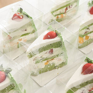 Caja de Embalaje para Rebanadas de Mousse, Caja Transparente para Transportar Pasteles Mille-Feuille de 6/8 Pulgadas - Product Image 2