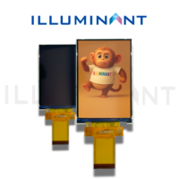 Módulo de Pantalla TFT-LCD LCM IPS TN COG Personalizado con Conector FPC Tipo 3.5 Pulgadas, 300 Nits, Resolución 320x480, Interfaz SPI/I2C