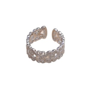 Anillo Hueco de Plata S925 Marca Wenchi, Accesorios DIY para Joyería de Perlas, Versión Ancha 8-10, Perlas Sueltas, Modelo 16599 - Product Image 5