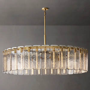 Lámpara Colgante Redonda de Cristal Nórdica, Moderna, para Decoración de Hogar o Salón de Bodas, Hecha a Mano, Lámpara de Araña Moderna de Cristal, Lámpara Colgante de Lujo - Product Image 1