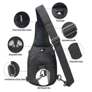 AYPPRO Unisex multifuncional camuflaje táctico mochila de día impermeable al aire libre asalto Molle Ranger <span class=keywords><strong>Sling</strong></span> Bag con parche - Product Image 3