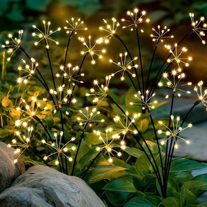 Solar Firework <b>Lights</b> 8 Head <b>LED</b> Outdoor Garden Pathway Stake Lamp Waterproof Decorative Lighting for Lawn Patio Yard - Product Image 2