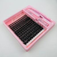 Extensions de cils en grappes aspect naturel, personnalisées, 8-18mm, assorties, pour Cosplay