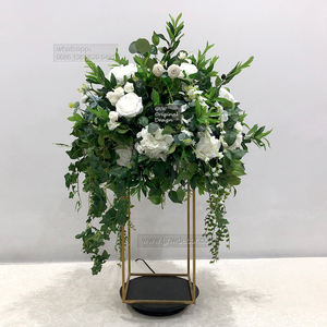 Décoration de table artificielle naturelle nude en gros, arrangement floral de mariage, dômes verts pour centres de table - Product Image 3