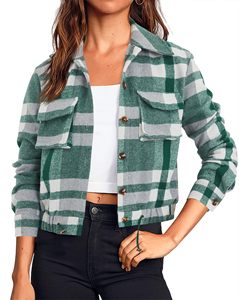 Chaquetas recortadas Safari para <span class=keywords><strong>mujer</strong></span> Abrigo <span class=keywords><strong>Anorak</strong></span> ligero de gran tamaño con botones y bolsillos - Product Image 1