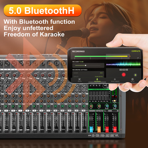 Oem GT16 âm thanh mixer 16 kênh Power Mixer khuếch đại âm thanh chuyên nghiệp 1000W trộn giao diện điều khiển - Product Image 5