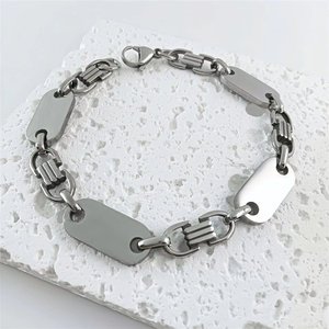 Corrente Figaro Masculina de Moda, Elo Grosso, 6mm 8mm 10mm de Largura, Pulseira de Aço Inoxidável Polido, Joias Atacado - Product Image 6