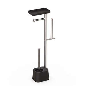 Accessori da bagno da pavimento in acciaio inossidabile a parete spazzola per <span class=keywords><strong>carta</strong></span> <span class=keywords><strong>porta</strong></span> asciugamani con supporto per telefono - Product Image 1