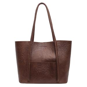2025 vente chaude nouveau sac fourre-tout rétro marron, design élégant, sac à main de mode pour femmes - Product Image 1