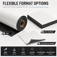 Rouleau d'aimant en ferrite flexible imprimable de 0,85 mm et feuilles A3 A4, aimant souple industriel avec PVC
