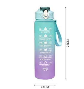 Plastic <b>Cup</b> with <b>Straw</b> E-commerce Gradient Color Water Bottle Outdoor Matte 700ml Sports Water Bottle - Product Image 4