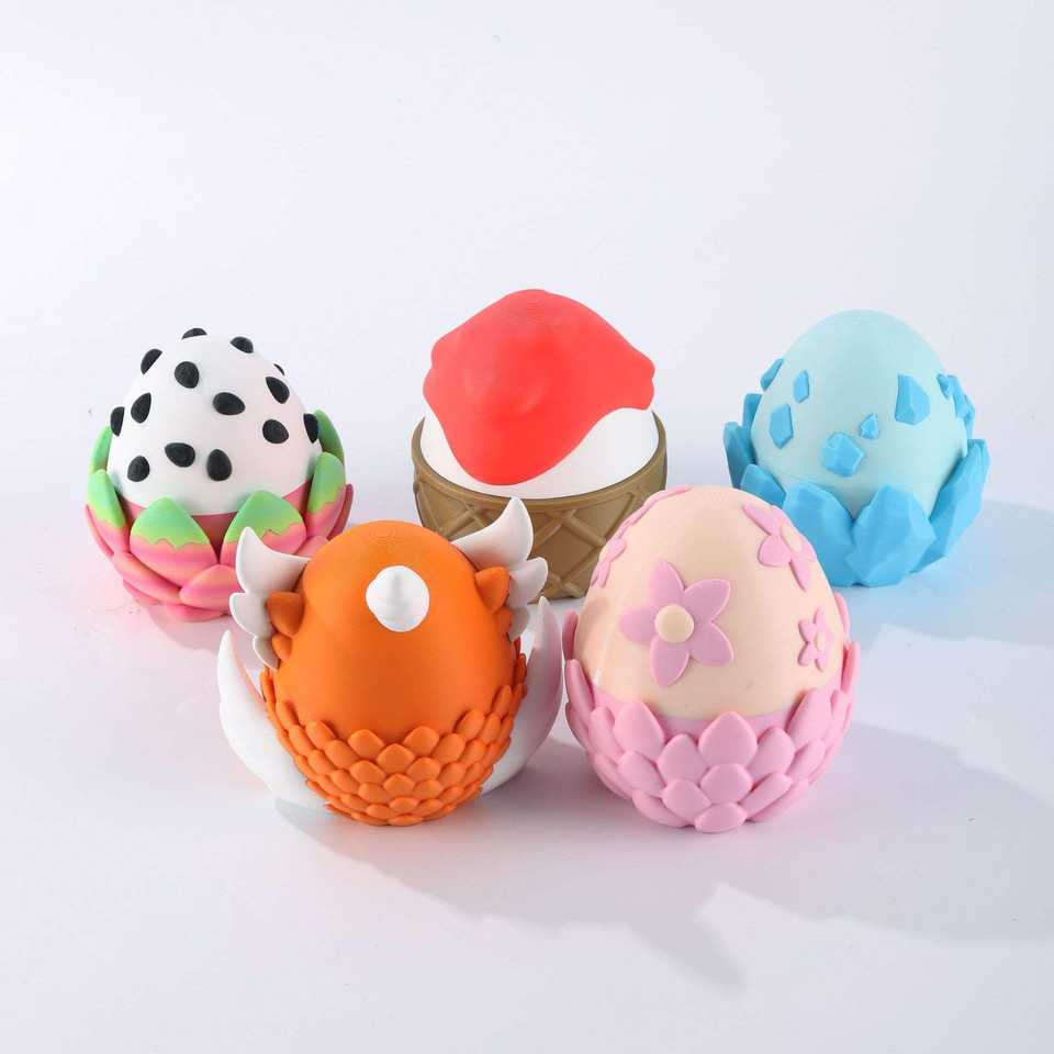 3d Printed Cute and Silly Dragon Fruit Food Dragon and Dragon Egg ...