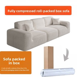 Canapé de sol compressé en boîte, garni de mousse pure, canapé <span class=keywords><strong>Togo</strong></span>, canapé modulaire de luxe en tissu suédé type bloc de tofu pour le dropshipping - Product Image 5