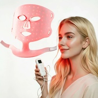 Masque facial de luminothérapie rouge OEM ODM 630nm 830nm, appareil facial LED, masque de luminothérapie rouge pour la beauté du visage