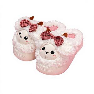 Pantuflas de algodón cálidas para mujer, con diseño de capibara, suela gruesa, cerradas, para otoño e invierno, transfronterizas - Product Image 1