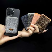 Coque de téléphone tendance de luxe plaquée diamant, tendance, pour 11-17 Pro, en matériau PC antichoc, avec porte-cartes magnétique