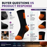Chaussettes de sport montantes OEM pour le basketball, idéales pour les programmes de terrain et les fournisseurs d'équipes, avec emballage personnalisé