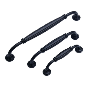 มือจับเฟอร์นิเจอร์แบบดึง สีดำซิงค์ ยี่ห้ออเมริกัน โรมัน บาร์ สำหรับตู้เสื้อผ้า ตู้ลิ้นชัก ตู้เก็บของ ประตูบ้านพักตากอากาศ ขายส่ง - Product Image 1