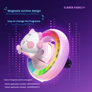 Nouvelle lumière d'ambiance musicale rythmique RVB colorée, contrôlée par le son, pour grille d'aération de voiture, diffuseur d'aromathérapie décoratif - Product Image 1