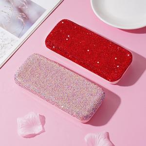 Custodia per occhiali da sole da donna Diamond Internet nuova custodia per occhiali da sole portatile leggera Anti-pressione rettangolo Celebrant - Product Image 3