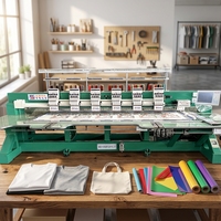 Máquina de Bordar Computarizada de 15 Cabezas y 15 Agujas, Equipo de Bordado Industrial Multicabezal para Fábrica Textil