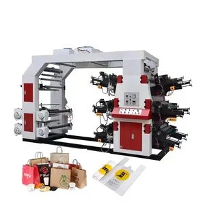 flexo printing machine 4 color 6 color price 6 color automatic flexo print machine price paper plastic printing