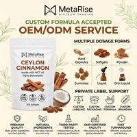 300 capsules molles de cannelle de Ceylan, complément alimentaire naturel antioxydant à base de plantes, favorise la santé intestinale et l'énergie chez les adultes