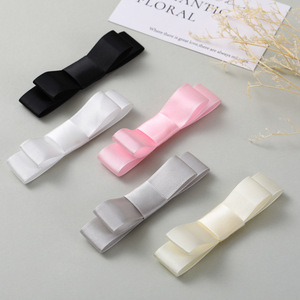 Sang trọng Ribbon Satin <span class=keywords><strong>Bow</strong></span> <span class=keywords><strong>Grosgrain</strong></span> Ribbon tùy chỉnh hai lớp phẳng nhung đóng gói <span class=keywords><strong>Bow</strong></span> cho gói quà tặng - Product Image 5