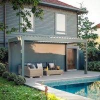 Sistemas de Pérgolas de Aluminio, Pérgola Exterior con Control Motorizado para Techo de Terraza y Jardín