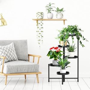 Soporte de <span class=keywords><strong>macetas</strong></span> de esquina para plantas de metal escalonado para interiores para múltiples plantas - Product Image 1