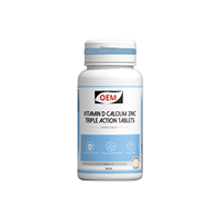 Comprimés à croquer pour la force osseuse OEM ODM, calcium, zinc, vitamine D, compléments alimentaires à base de plantes pour hommes et femmes, qualité supérieure, emballage personnalisé