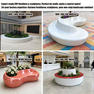 Custom GRC Tree Planter <b>Stool</b> Weather Resistant Landscape Furnishings Integrated Planter Seating for Urban Parks - Product Image 6